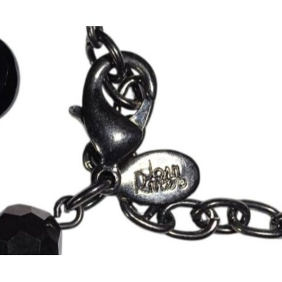 Joan Rivers necklace Black Bead Long iridescent womens Jewelry party dressy - Picture 4 of 5